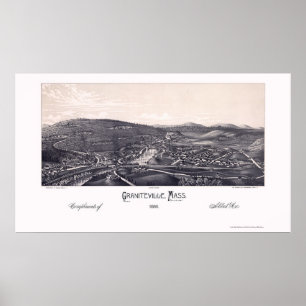 Affiche Graniteville, carte panoramique de mA - 1886