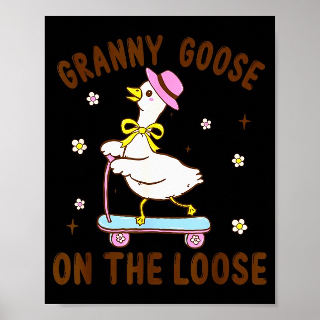 Affiche Granny Goose En Liberté Anniversaire Drôle Corresp (Devant)