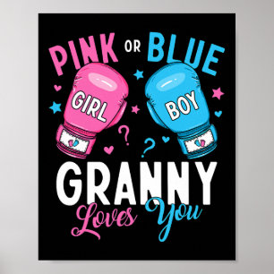 Affiche Granny Rose Ou Bleu Vous Aime Boxer Genre Révéler