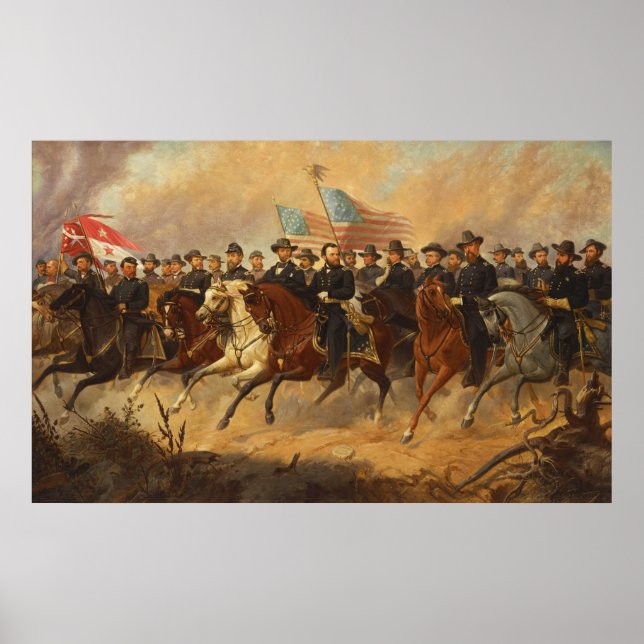 Affiche Grant et ses généraux par Ole Peter Hansen Balling (Devant)