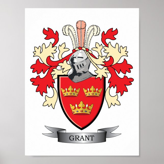 Affiche Grant Family Crest Coat of Arms (Devant)