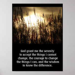 Affiche Grant Me Serenity - Serenity Prayer Art Print