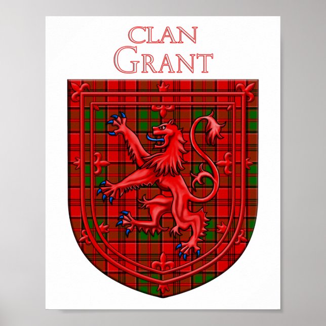 Affiche Grant Tartan Scottish Plaid Lion Rampant (Devant)
