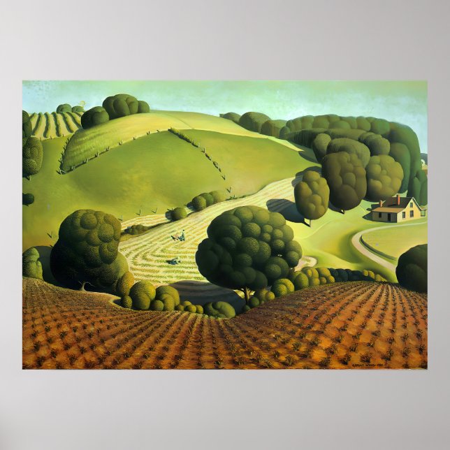 Affiche Grant Wood - Young Corn (Devant)