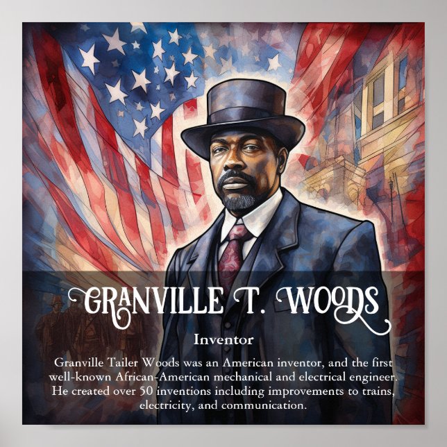 Affiche Granville T Woods Noir Histoire Mois Classe (Devant)