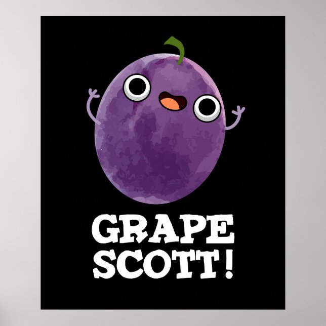 Affiche Graphe Scott Funny Fruit Graphe Pun Dark BG (Devant)