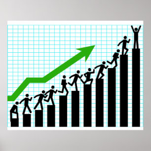 Affiche Graphique à barres de progression de réussite de c