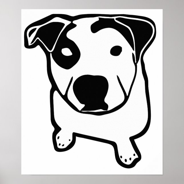 Affiche Graphique à bille en T Pit Bull (Devant)