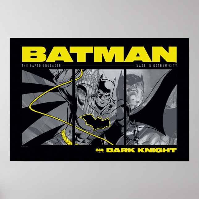 Affiche Graphique à écran tridimensionnel Batman Comic (Devant)