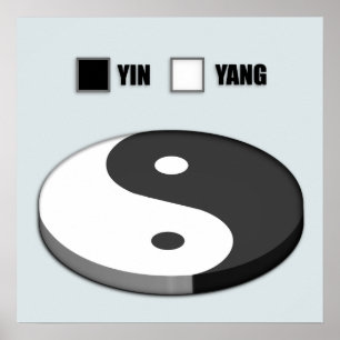 Affiche Graphique à secteurs Yin Yang