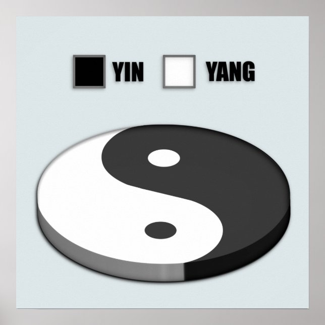 Affiche Graphique à secteurs Yin Yang (Devant)