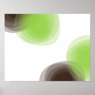 Affiche Graphique abstrait vert, moderne, simple, fleuri