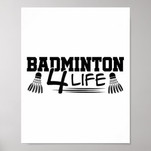 Affiche Graphique Badminton 4 Life Joueur de Badminton Vol