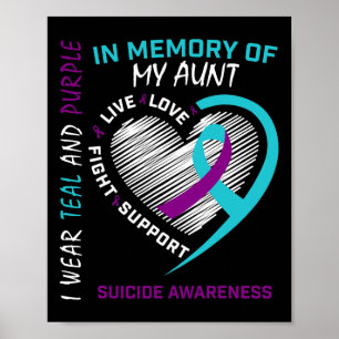 Affiche Graphique Coeur En Mémoire De La Sensibilisation A