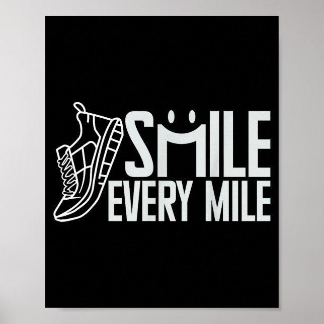 Affiche Graphique cool sourire de coureur de course drôle  (Devant)