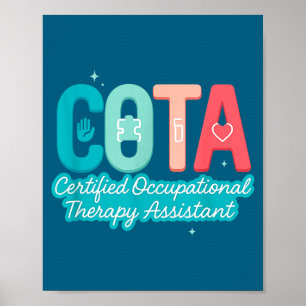 Affiche Graphique Cota Ergothérapie Certifiée Pastel