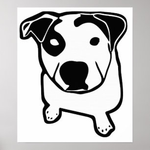 Affiche Graphique d'à l'os de pitbull