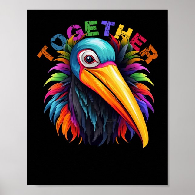 Affiche Graphique d'art ornithologique (Devant)