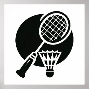 Affiche Graphique de badminton