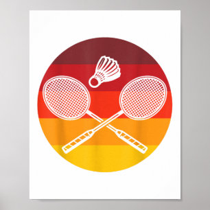 Affiche Graphique de badminton Joueur de badminton Sports