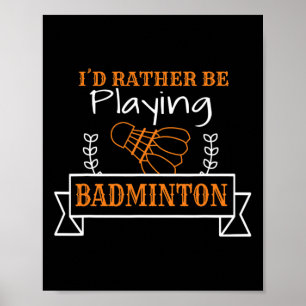 Affiche Graphique De Balle De Badminton Pour Un Joueur De