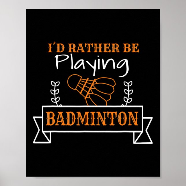 Affiche Graphique De Balle De Badminton Pour Un Joueur De  (Devant)