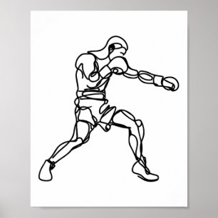 Affiche Graphique de boxe Sports intérieurs