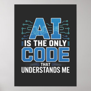 Affiche Graphique de code d'IA – Conception d'innovation t