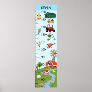 Affiche Graphique de croissance agricole rustique