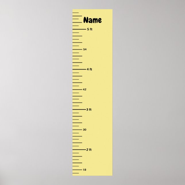 Affiche Graphique de croissance Ajouter le nom de l'enfant (Devant)