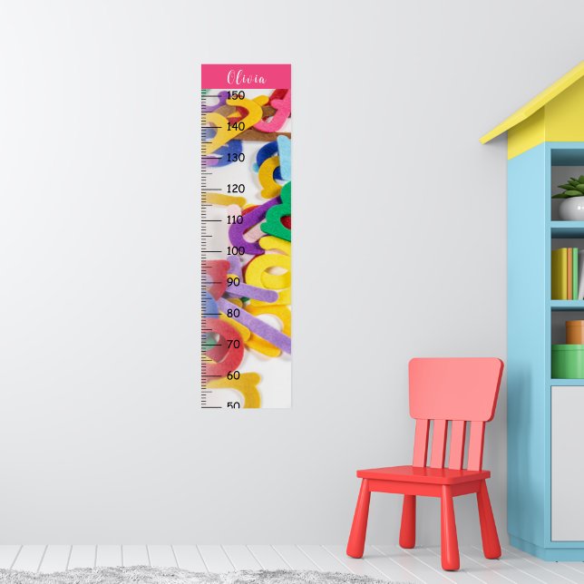 Affiche Graphique de croissance alphabétique couleur migno (Pépinière 1)