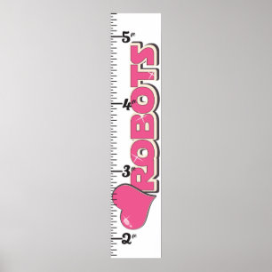 Affiche Graphique de croissance de I Love Robots