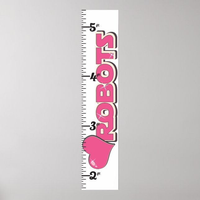 Affiche Graphique de croissance de I Love Robots (Devant)