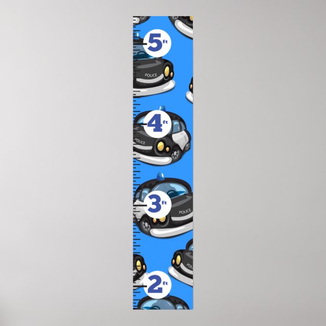 Affiche Graphique de croissance de la police (Devant)