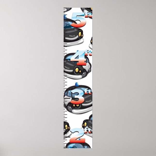 Affiche Graphique de croissance de la police (Devant)