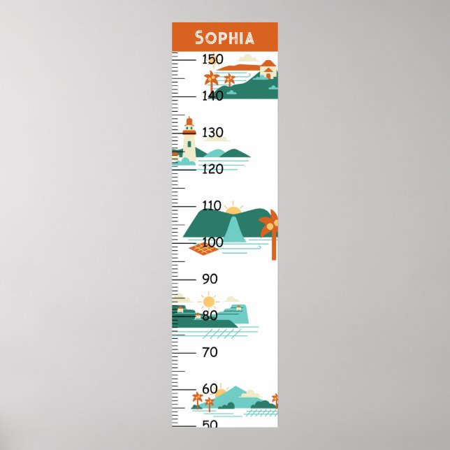Affiche Graphique de croissance de référence plat (Devant)