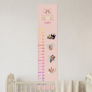 Affiche Graphique de croissance d'ours en peluche adorable