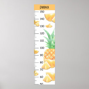 Affiche Graphique de croissance élégant d'ananas