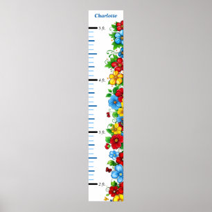 Affiche Graphique de croissance floral coloré personnalisé