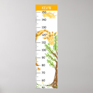 Affiche Graphique de croissance personnalisé de la Giraffe