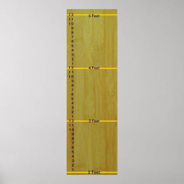 Affiche Graphique de croissance - Planches de bambou avec  (Devant)