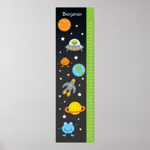 Affiche Graphique de croissance pour enfants - Espace extr