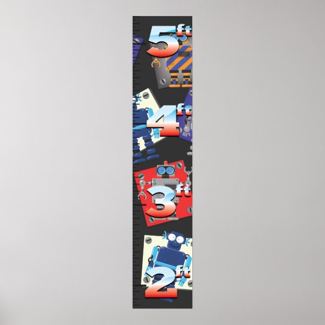 Affiche Graphique de croissance robotique (Devant)