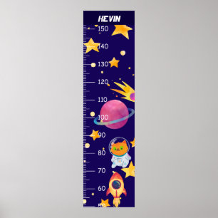 Affiche Graphique De Croissance Spatiale De L'Astronaut De