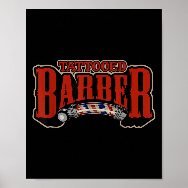 Affiche Graphique de devis de coiffure en barbier à tatoua (Devant)