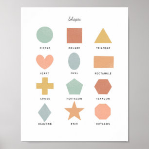 Affiche Graphique de formes Illustration de l'art en class