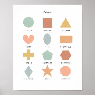 Affiche Graphique de formes Illustration de l'art en class