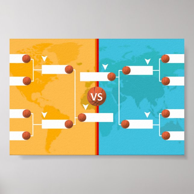 Affiche Graphique de jeu de basket-ball (Devant)