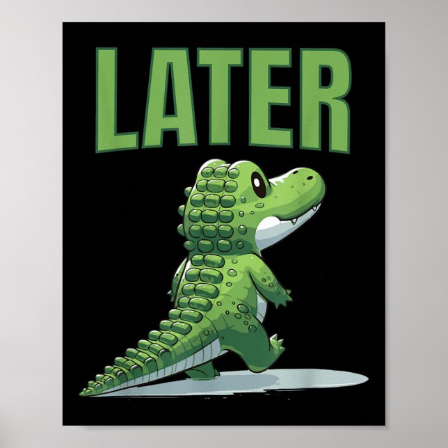 Affiche Graphique de l'alligator Gator (Devant)