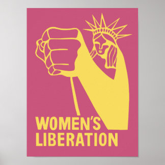 Affiche Graphique de libération des femmes - Statue de la